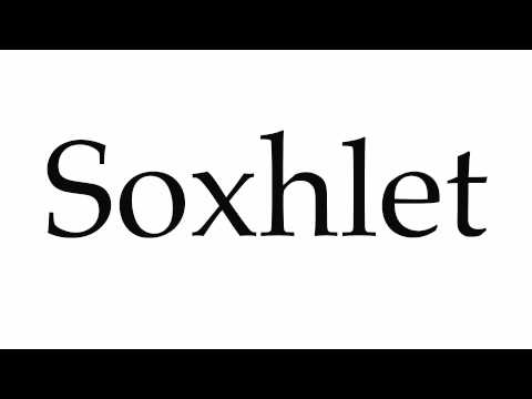 How to Pronounce Soxhlet
