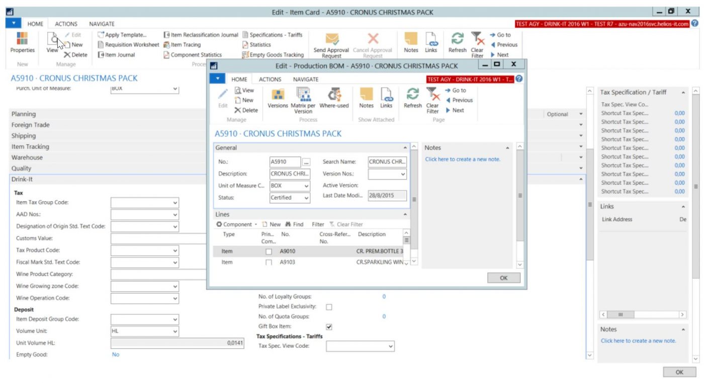 Image of DIY DISTILLING screenshot of drinkit brewery management tool