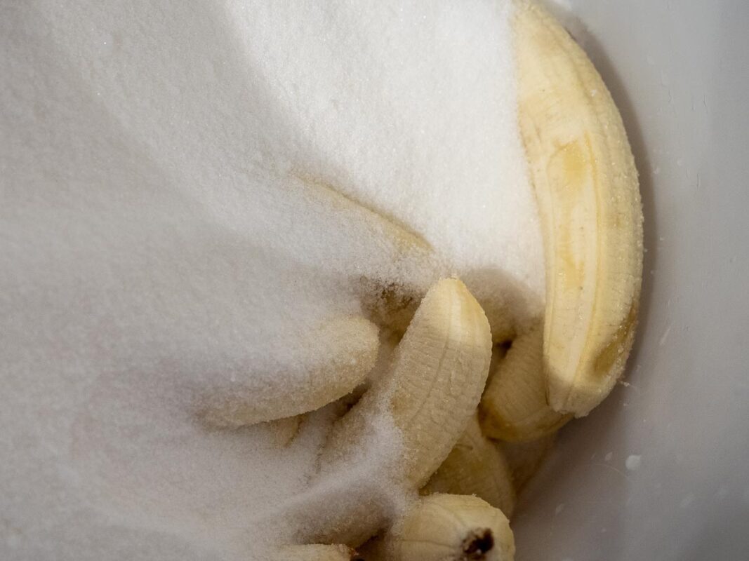 Banana Moonshine Recipe (How To Make Easy Banana Brandy At Home) 9 Image of DIY Distilling adding sugar to the fermenter