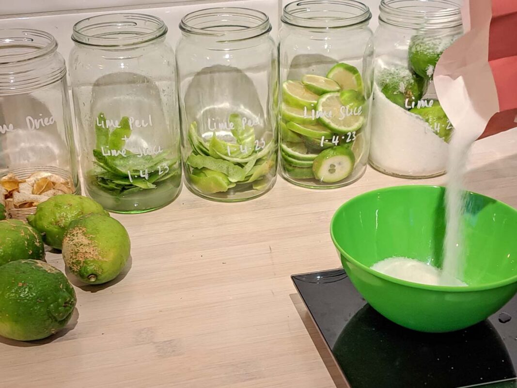 Image of DIY Distilling weighing out the sugar